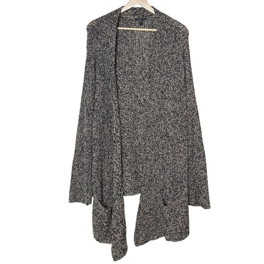 Eileen Fisher Peruvian Mottled Knit Slouchy Open Front Cardigan Size 1X Pockets